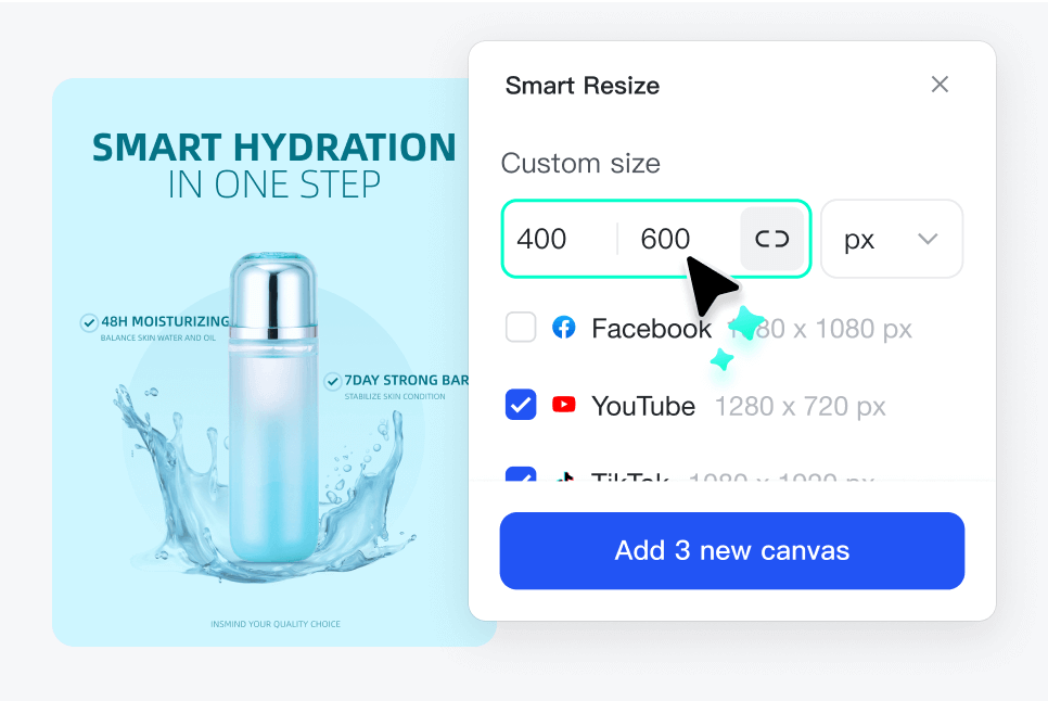 Create your custom sizes to increase efficiency