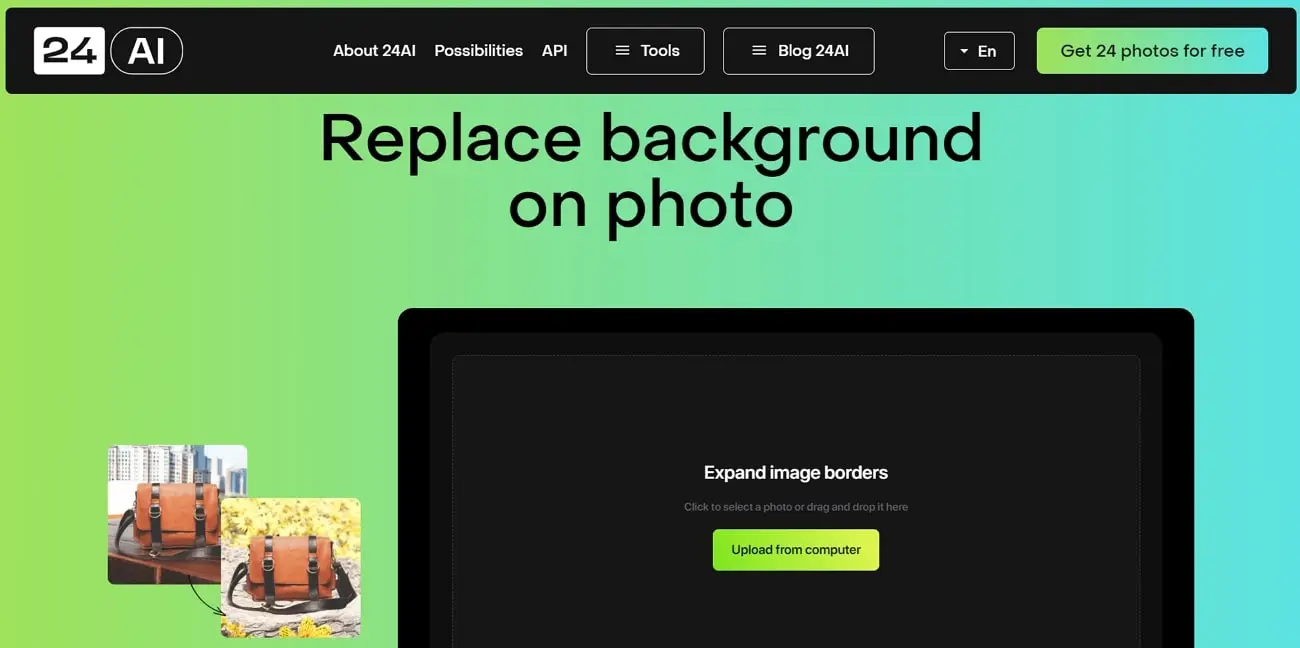 24AI.tech photo background replacer