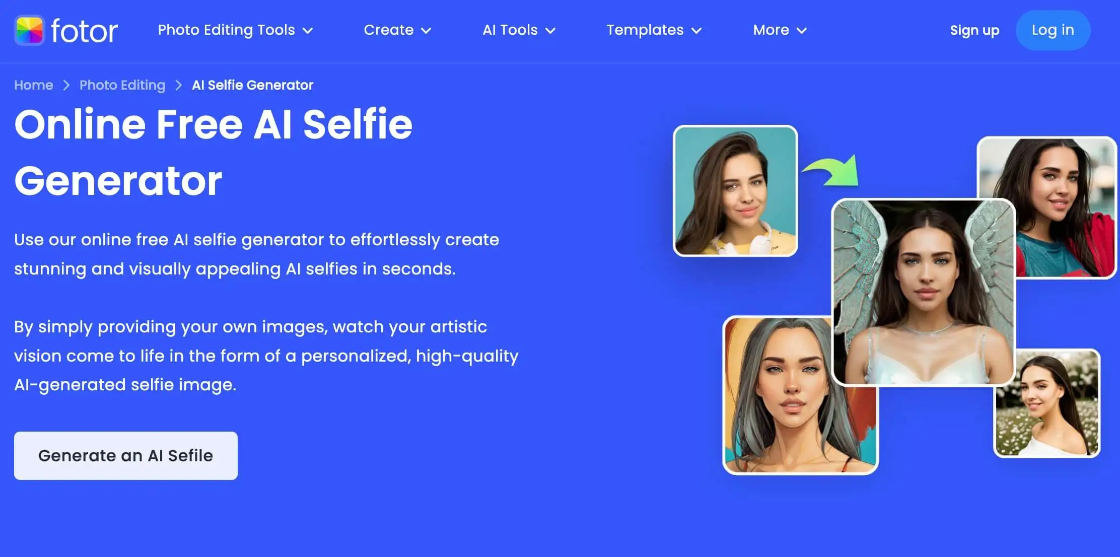 Fotor AI Selfie Generator