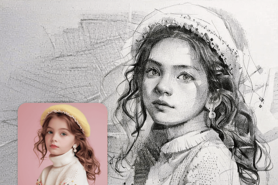 Turn your portrait photo into a pencil sketch in an instant