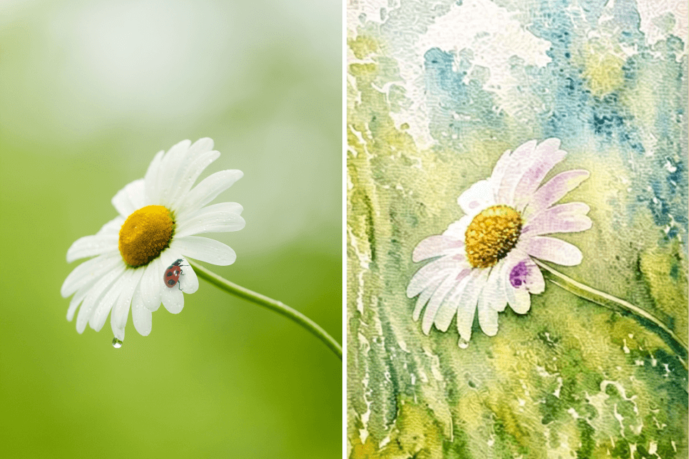 Convert photos to watercolor without touching a paintbrush