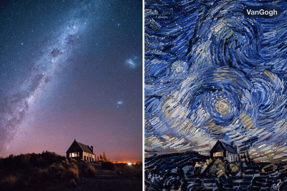 Obtenez l'effet Nuit étoilée de Van Gogh sur vos photos