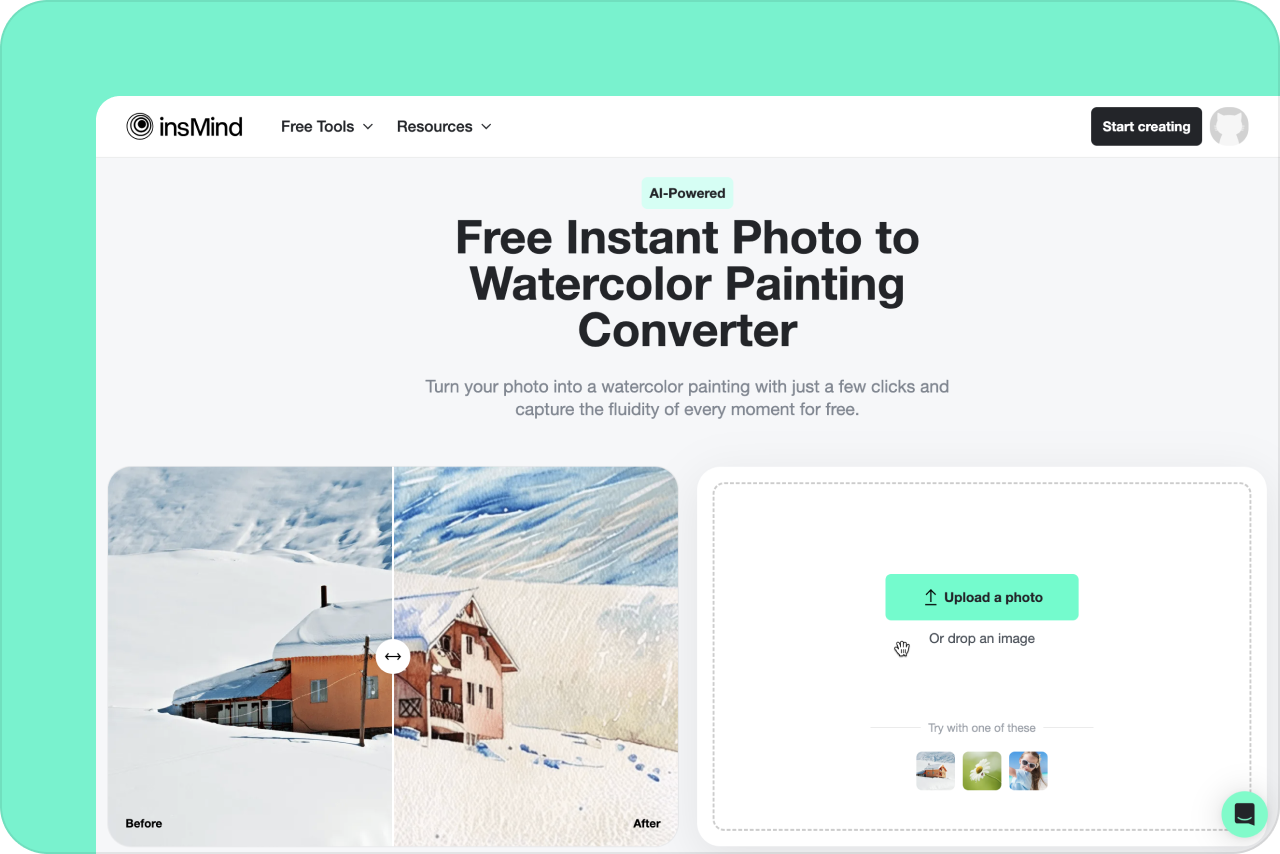 Access the AI Watercolor Converter