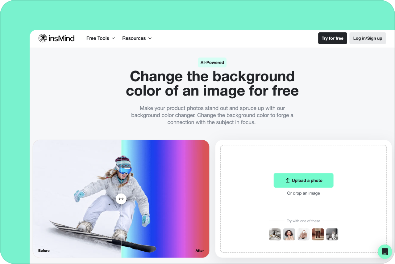 Access insMind Background Color Changer