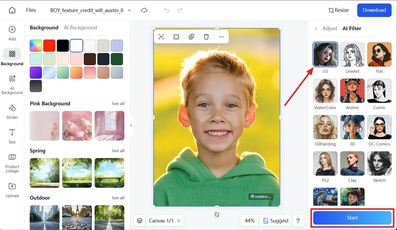 how to do the ai photo trend