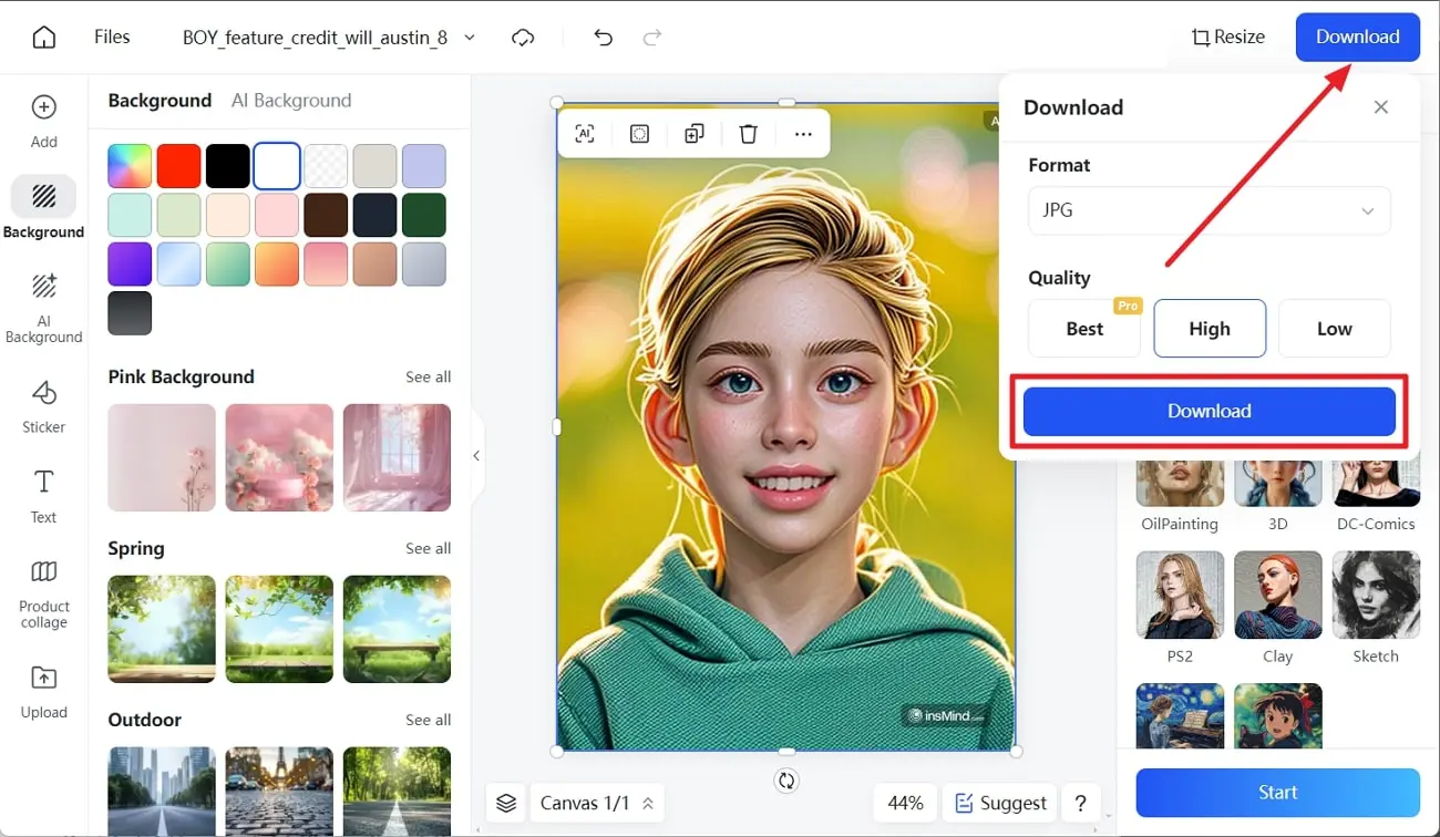 how to do the ai photo trend - download photo
