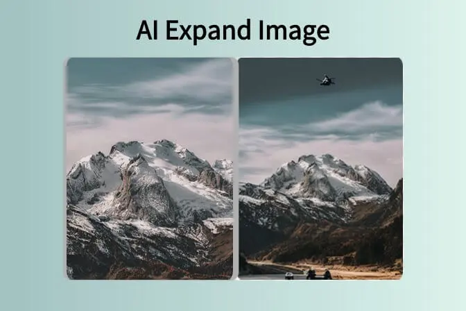 Comparison of photos before and after being expanded by the insMind AI Expander