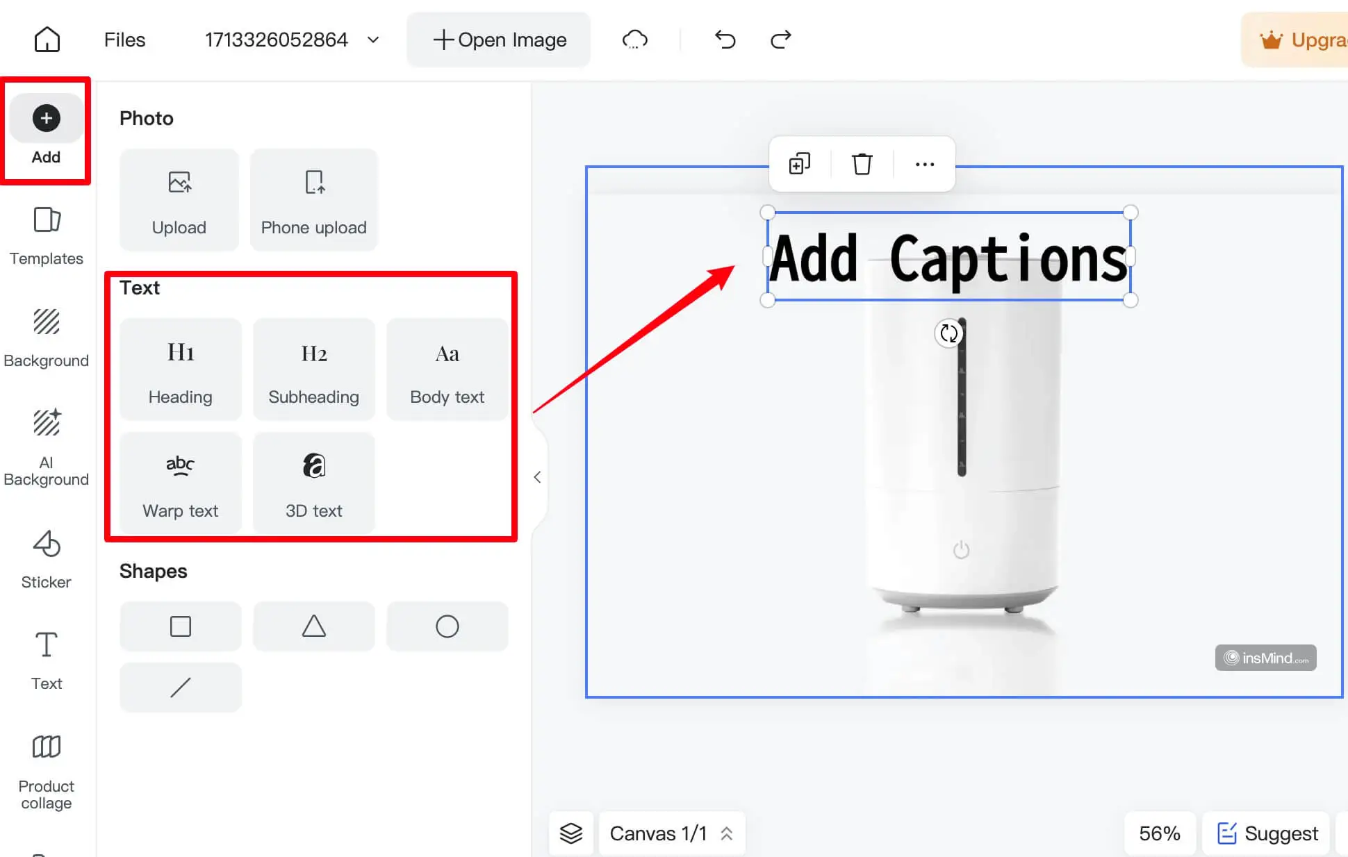 Steps to Add Captions to Photo